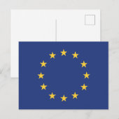 Flagge der Europäischen Gewerkschaft Postkarte (Vorne/Hinten)