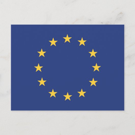 Flagge der Europäischen Gewerkschaft Postkarte (Vorderseite)