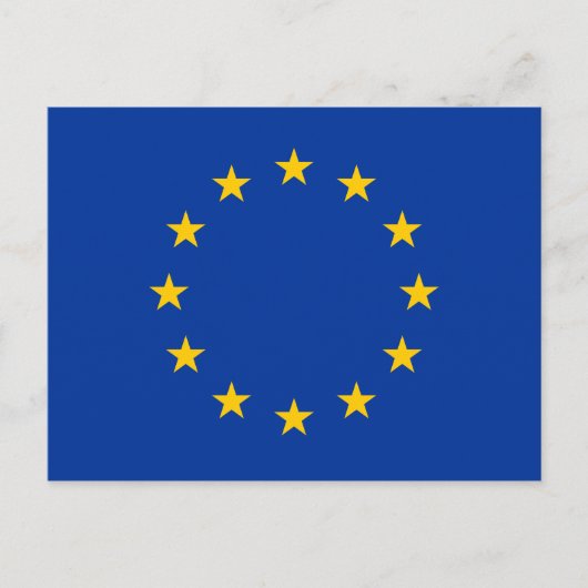 Flagge der Europäischen Union EU Postkarte (Vorderseite)