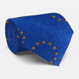 Flagge der Europäischen Union Europa Glitter Profe Krawatte