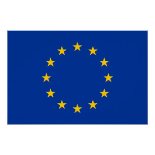Flagge der Europäischen Union Poster