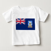 Flagge der Falklandinseln (Britisches Hoheitsgebie Baby T-shirt (Vorderseite)