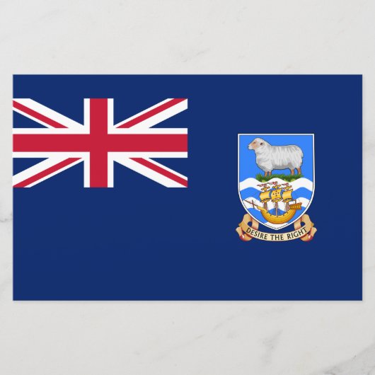 Flagge der Falklandinseln (Britisches Hoheitsgebie Briefpapier (Vorderseite)