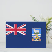 Flagge der Falklandinseln (Britisches Hoheitsgebie Briefpapier (Stehend Vorderseite)