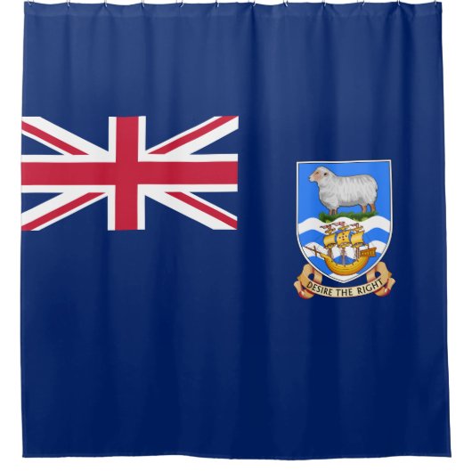 Flagge der Falklandinseln (Britisches Hoheitsgebie Duschvorhang (Vorderseite)