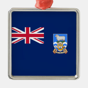 Flagge der Falklandinseln (Britisches Hoheitsgebie Ornament Aus Metall