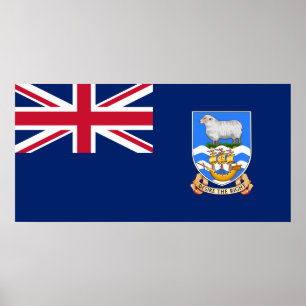 Flagge der Falklandinseln (Britisches Hoheitsgebie Poster