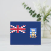 Flagge der Falklandinseln (Britisches Hoheitsgebie Postkarte (Stehend Vorderseite)