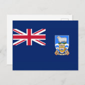 Flagge der Falklandinseln (Britisches Hoheitsgebie Postkarte (Vorne/Hinten)