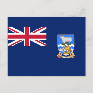 Flagge der Falklandinseln (Britisches Hoheitsgebie Postkarte