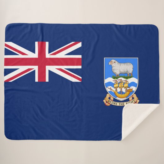 Flagge der Falklandinseln (Britisches Hoheitsgebie Sherpadecke (Vorderseite (Horizontal))