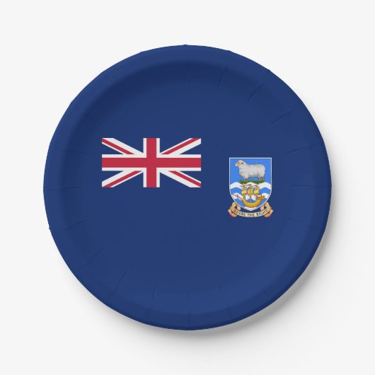Flagge der Falklandinseln Pappteller (Vorderseite)