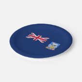 Flagge der Falklandinseln Pappteller (Schrägansicht)