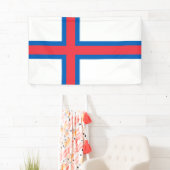 Flagge der Färöer Banner (Insitu)