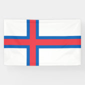 Flagge der Färöer Banner (Horizontal)
