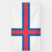 Flagge der Färöer Banner (Vertikal)