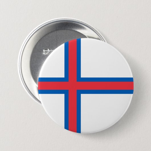 Flagge der Färöer Button (Vorne & Hinten)