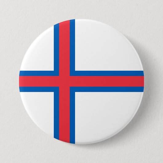 Flagge der Färöer Button (Vorderseite)