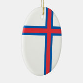 Flagge der Färöer (Dänemark) Keramik Ornament (Rechts)