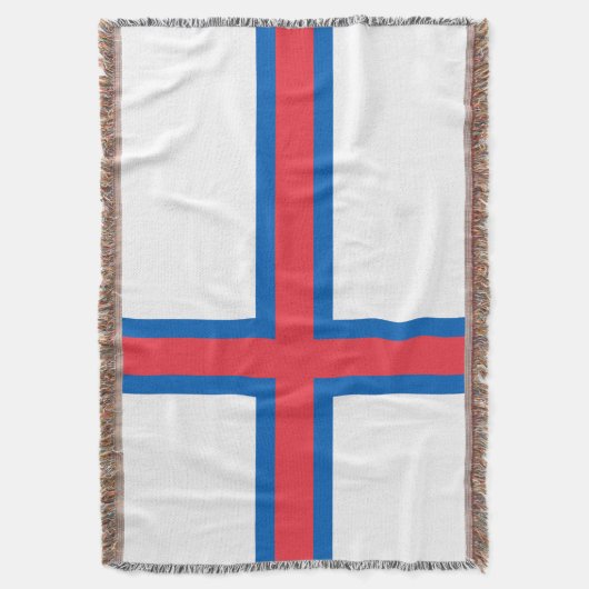 Flagge der Färöer Decke (Vorderseite Vertikal)