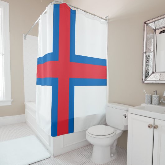 Flagge der Färöer Duschvorhang (Beispiel)