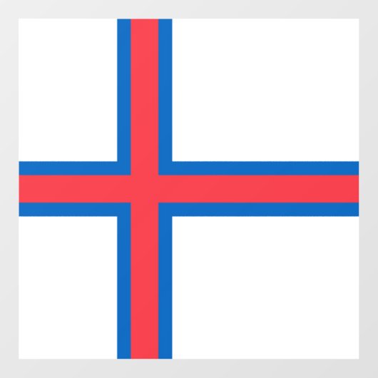 Flagge der Färöer Fensteraufkleber (Blatt)
