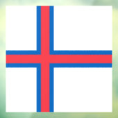 Flagge der Färöer Fensteraufkleber (Blatt 3)