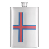 Flagge der Färöer Flachmann (Vorderseite)