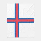 Flagge der Färöer Fleecedecke (Vorderseite)