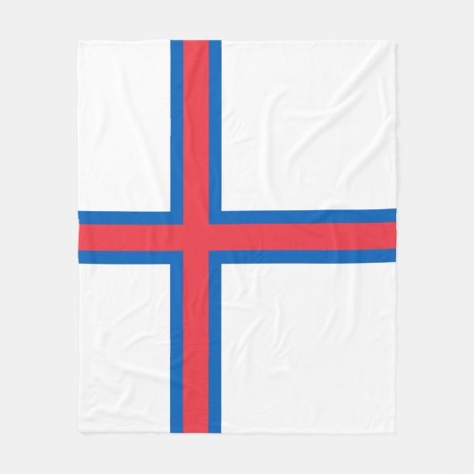 Flagge der Färöer Fleecedecke (Vorderseite)