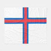 Flagge der Färöer Fleecedecke (Vorderseite (Horizontal))