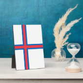 Flagge der Färöer Fotoplatte (Seite)