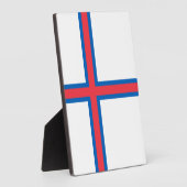 Flagge der Färöer Fotoplatte (Seite)