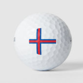 Flagge der Färöer Golfball (Vorderseite)