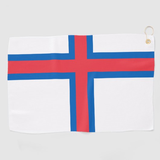 Flagge der Färöer Golfhandtuch (Horizontal)