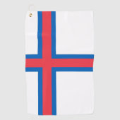 Flagge der Färöer Golfhandtuch (Vorderseite)