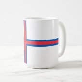 Flagge der Färöer Kaffeetasse (VorderseiteRechts)