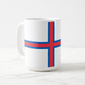 Flagge der Färöer Kaffeetasse (Vorderseite Links)