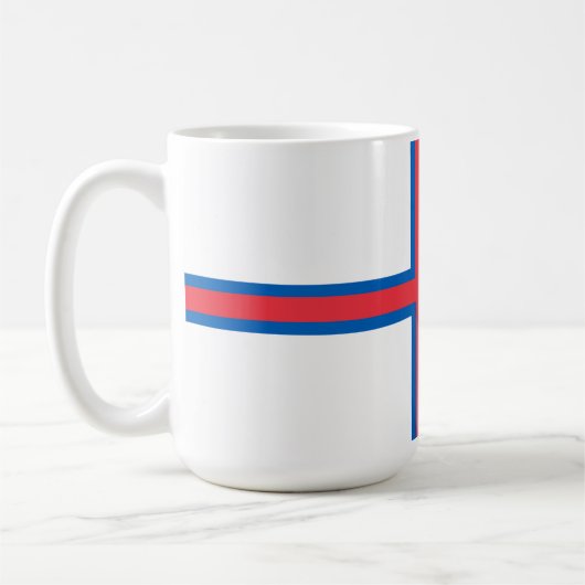 Flagge der Färöer Kaffeetasse (Links)