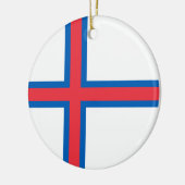 Flagge der Färöer Keramik Ornament (Links)