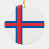 Flagge der Färöer Keramik Ornament (Hinten)
