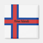 Flagge der Färöer Magnet (Vorne)