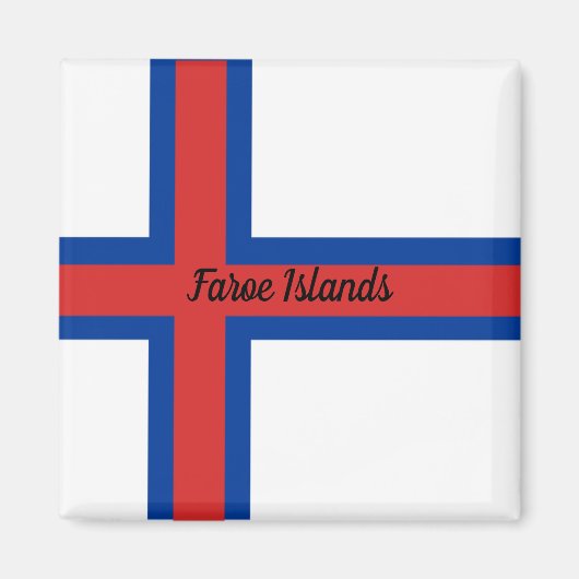 Flagge der Färöer Magnet (Vorne)