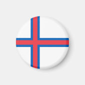 Flagge der Färöer Magnet (Vorne)