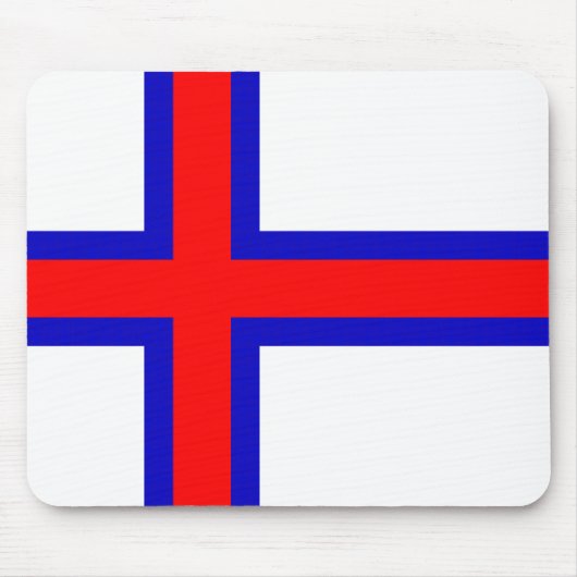 Flagge der Färöer Mousepad (Vorne)