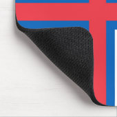 Flagge der Färöer Mousepad (Ecke)