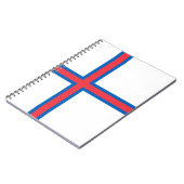 Flagge der Färöer Notizblock (Linke Seite)