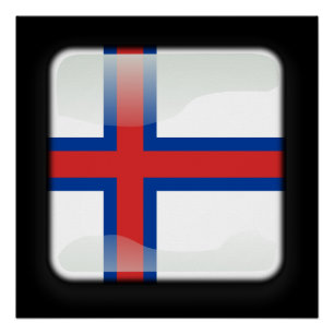 Flagge der Färöer Poster