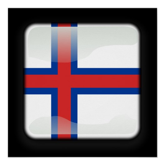 Flagge der Färöer Poster (Vorderseite)