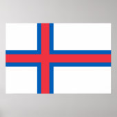 Flagge der Färöer Poster (Vorne)